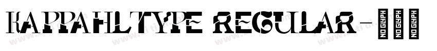KappahlType Regular字体转换 KappahlType Regular字体转换